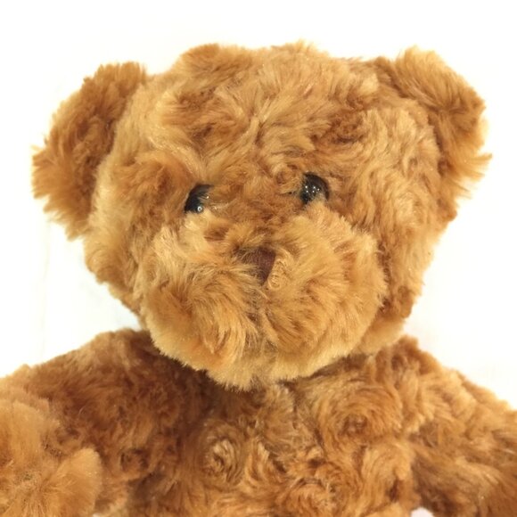 FunHouse Plush Teddybear 12" Honey Brown Soft Stuffed Animal Brown Eyed Bear - Picture 2 of 6
